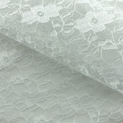 Кружевное полотно гипюр 39 г/м2, 100% полиэстер, ширина 150 см, белый / Snow White - купить в Иваново. Цена 163.42 руб.