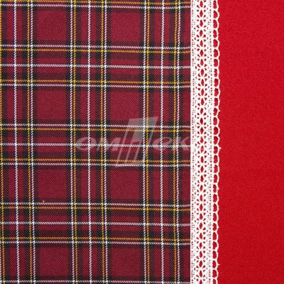 Ткань костюмная клетка 24379 2012, 230 гр/м2, шир.150см, цвет бордовый/бел/жел - купить в Иваново. Цена 539.74 руб.