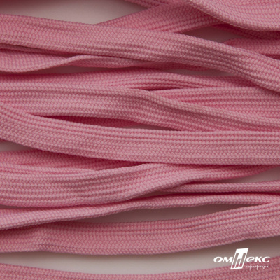 Шнур плетеный (плоский) d-12 мм, (уп.90+/-1м), 100% полиэстер, цв.256 - розовый - купить в Иваново. Цена: 8.62 руб.