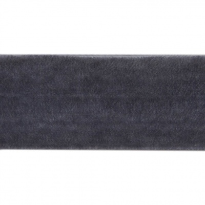 Лента бархатная нейлон, шир.25 мм, (упак. 45,7м), цв.189-т.серый - купить в Иваново. Цена: 981.09 руб.
