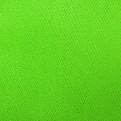 Фатин матовый 16-142, 12 гр/м2, шир.300см, цвет неон.зелёный - купить в Иваново. Цена 100.92 руб.