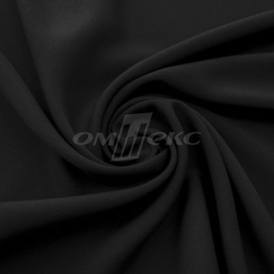Штапель (100% вискоза), 110 гр/м2, шир.140см, цвет черный - купить в Иваново. Цена 250.94 руб.