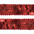 Тесьма с пайетками 3, шир. 20 мм/уп. 25+/-1 м, цвет красный - купить в Иваново. Цена: 778.19 руб.