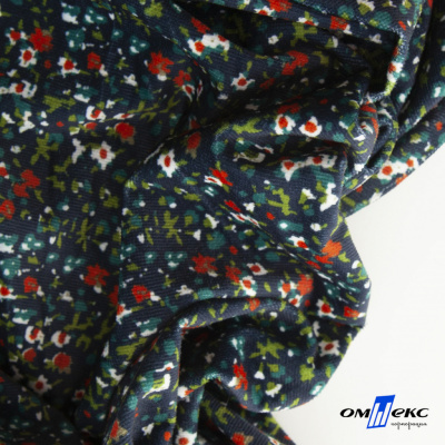 Ткань костюмная «Микровельвет велюровый принт», 220 г/м2, 97% полиэстр, 3% спандекс, ш. 150См Цв #4 - купить в Иваново. Цена 439.76 руб.