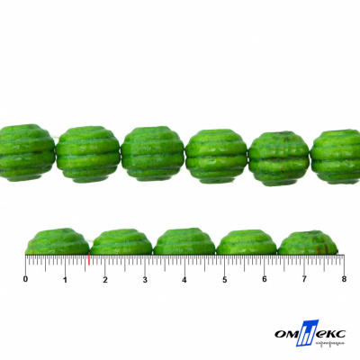 0309-Бусины деревянные "ОмТекс", 16 мм, упак.50+/-3шт, цв.019-зеленый - купить в Иваново. Цена: 62.22 руб.