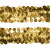 Тесьма с пайетками D16, шир. 30 мм/уп. 25+/-1 м, цвет золото - купить в Иваново. Цена: 1 087.39 руб.