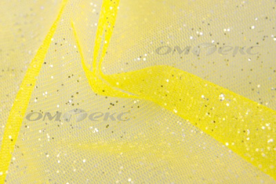 Сетка Глиттер, 40 гр/м2, шир.160см, цвет жёлтый - купить в Иваново. Цена 163.01 руб.