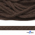 Шнур плетеный d-6 мм, 70% хлопок 30% полиэстер, уп.90+/-1 м, цв.1073-т.коричневый - купить в Иваново. Цена: 594 руб.