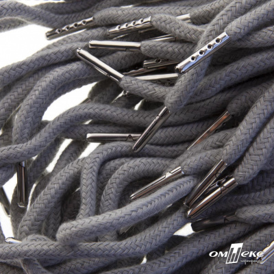 Шнурки #107-08, круглые 130 см, цв.серый - купить в Иваново. Цена: 26.88 руб.