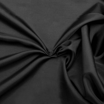 Ткань подкладочная 220T, TR 55/45, черный/Black 85 г/м2, шир.145 см. - купить в Иваново. Цена 209.52 руб.