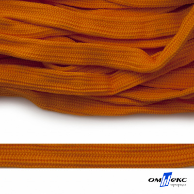 Шнур плетеный (плоский) d-12 мм, (уп.90+/-1м), 100% полиэстер, цв.267 - оранжевый - купить в Иваново. Цена: 8.62 руб.