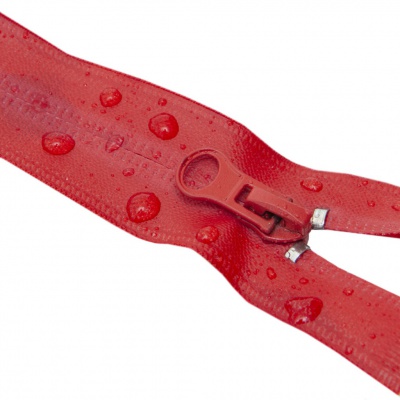 Молния водонепроницаемая PVC Т-7, 20 см, неразъемная, цвет (820)-красный - купить в Иваново. Цена: 21.56 руб.