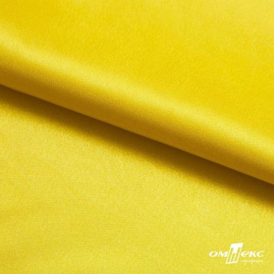 Поли креп-сатин 12-0643, 125 (+/-5) гр/м2, шир.150см, цвет жёлтый - купить в Иваново. Цена 157.15 руб.