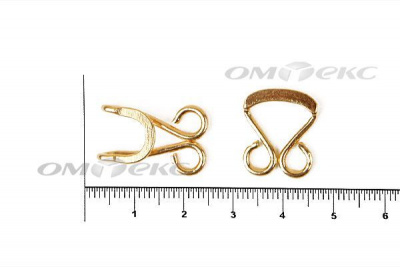 Крючки пришивные 20 мм цв.золото №3  - купить в Иваново. Цена: 33.62 руб.