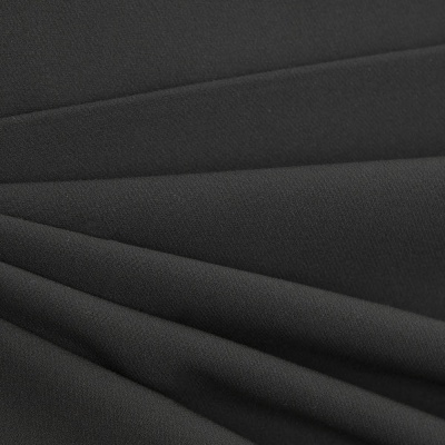 Костюмная ткань "Элис", 220 гр/м2, шир.150 см, цвет чёрный - купить в Иваново. Цена 308 руб.