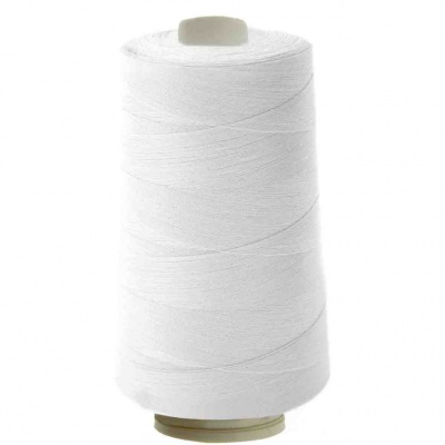 Швейные нитки (армированные) 28S/2, нам. 2 500 м, цвет белый - купить в Иваново. Цена: 148.95 руб.