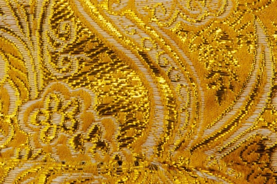 Ткань костюмная жаккард №12, 140 гр/м2, шир.150см, цвет жёлтый - купить в Иваново. Цена 383.29 руб.