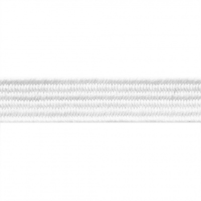 Резиновые нити с текстильным покрытием, шир. 6 мм (182 м/уп), цв.-белый - купить в Иваново. Цена: 705.59 руб.