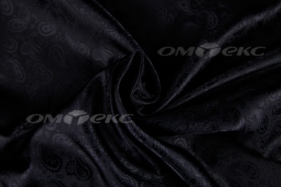 Ткань подкладочная жаккард Р14098, чёрный, 85 г/м2, шир. 150 см, 230T - купить в Иваново. Цена 168.15 руб.
