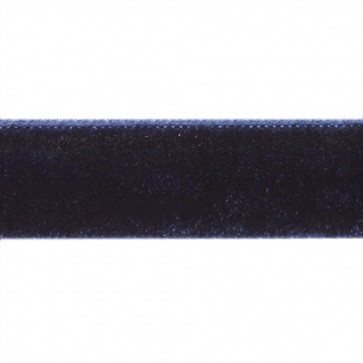 Лента бархатная нейлон, шир.12 мм, (упак. 45,7м), цв.180-т.синий - купить в Иваново. Цена: 411.60 руб.