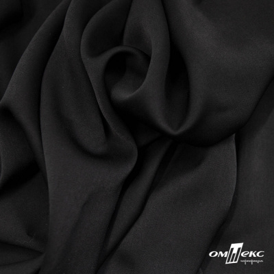 Ткань плательная Габриэль 100% полиэстер,140 (+/-10) гр/м2, шир. 150 см, цв. черный BLACK - купить в Иваново. Цена 248.37 руб.