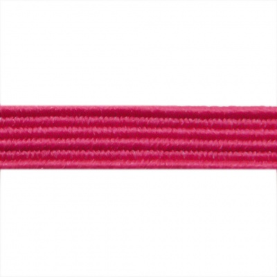 Резиновые нити с текстильным покрытием, шир. 6 мм ( упак.30 м/уп), цв.- 84-фуксия - купить в Иваново. Цена: 155.22 руб.
