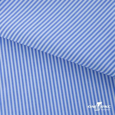 Ткань сорочечная Полоска Кенди, 115 г/м2, 58% пэ,42% хл, шир.150 см, цв.2-голубой, (арт.110) - купить в Иваново. Цена 306.69 руб.