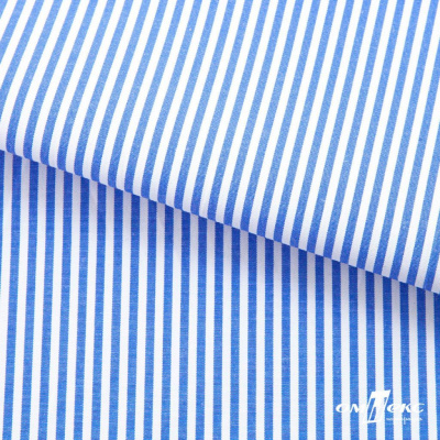 Ткань сорочечная Полоска Кенди, 115 г/м2, 58% пэ,42% хл, шир.150 см, цв.3-синий, (арт.110) - купить в Иваново. Цена 306.69 руб.