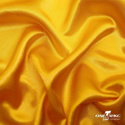 Поли креп-сатин 13-0859, 125 (+/-5) гр/м2, шир.150см, цвет жёлтый - купить в Иваново. Цена 155.57 руб.