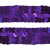 Тесьма с пайетками 12, шир. 20 мм/уп. 25+/-1 м, цвет фиолет - купить в Иваново. Цена: 778.19 руб.