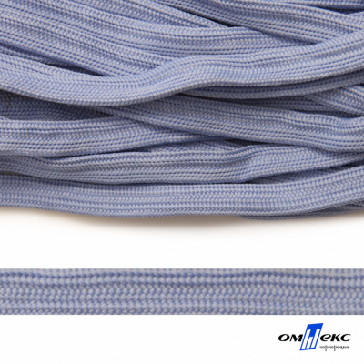 Шнур плетеный (плоский) d-12 мм, (уп.90+/-1м), 100% полиэстер, цв.259 - голубой - купить в Иваново. Цена: 8.62 руб.