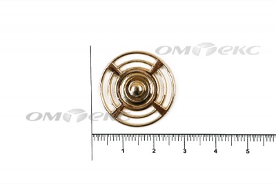 Кнопки пришивные №2 25 мм золото - купить в Иваново. Цена: 53.90 руб.