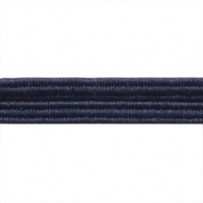 Резиновые нити с текстильным покрытием, шир. 6 мм ( упак.30 м/уп), цв.- 117-т.синий - купить в Иваново. Цена: 152.05 руб.