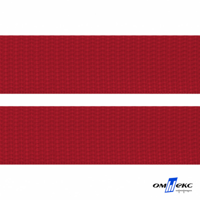 Красный- цв.171-Текстильная лента-стропа 550 гр/м2 ,100% пэ шир.40 мм (боб.50+/-1 м) - купить в Иваново. Цена: 637.68 руб.