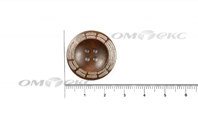 Пуговица деревянная круглая №53 (25мм) - купить в Иваново. Цена: 3.68 руб.