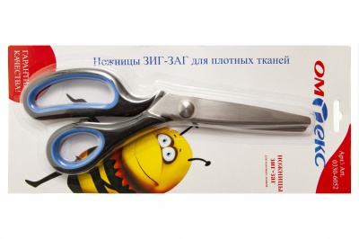 Ножницы арт.0330-6052 "ЗИГ-ЗАГ" 5 мм, для плотных тканей , 9"/ 229 мм - купить в Иваново. Цена: 733.08 руб.