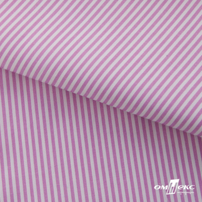Ткань сорочечная Полоска Кенди, 115 г/м2, 58% пэ,42% хл, шир.150 см, цв.1-розовый, (арт.110) - купить в Иваново. Цена 306.69 руб.