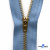 Молнии джинсовые металл т-4, 18 см латунь (YG), цв.-деним (231) - купить в Иваново. Цена: 21.57 руб.