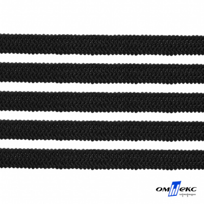 Лента эластичная вязанная (резинка) 4 мм (200+/-1 м) 400 гр/м2 черная бобина "ОМТЕКС" - купить в Иваново. Цена: 1.78 руб.