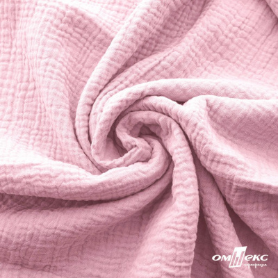 Ткань Муслин, 100% хлопок, 125 гр/м2, шир. 135 см   Цв. Розовый Кварц   - купить в Иваново. Цена 337.25 руб.