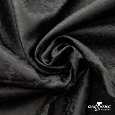 Ткань подкладочная Жаккард YP1416707, 90(+/-5) г/м2, шир.145 см, черный - купить в Иваново. Цена 241.46 руб.
