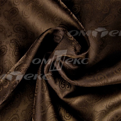 Ткань подкладочная жаккард Р14098, 19-1217/коричневый, 85 г/м2, шир. 150 см, 230T - купить в Иваново. Цена 166.45 руб.