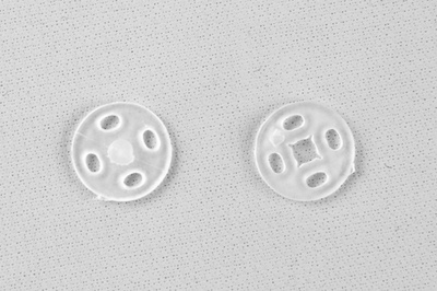 Кнопки пришивные пластиковые 10 мм, блистер 24шт, цв.-прозрачные - купить в Иваново. Цена: 48.41 руб.