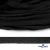 Шнур плетеный d-8 мм плоский, 70% хлопок 30% полиэстер, уп.85+/-1 м, цв.- чёрный - купить в Иваново. Цена: 735 руб.