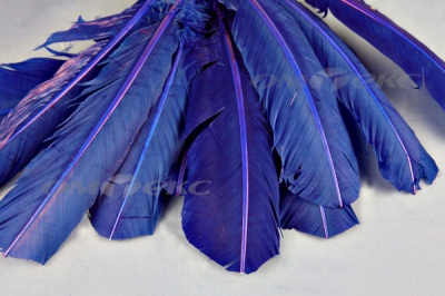 Декоративный Пучок из перьев, перо 23см/синий - купить в Иваново. Цена: 12.34 руб.