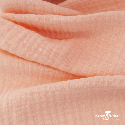 Ткань Муслин, 100% хлопок, 125 гр/м2, шир. 140 см #201 цв.(18)-розовый персик - купить в Иваново. Цена 464.97 руб.