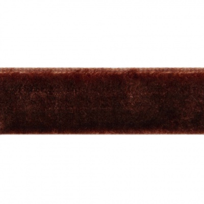 Лента бархатная нейлон, шир.12 мм, (упак. 45,7м), цв.120-шоколад - купить в Иваново. Цена: 396 руб.