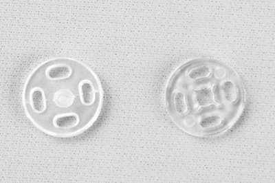 Кнопки пришивные пластиковые 11,5 мм, блистер 24шт, цв.-прозрачные - купить в Иваново. Цена: 59.44 руб.